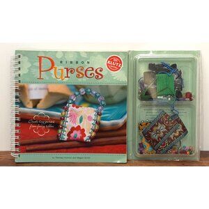 USED Ribbon Purses Kit By Klutz  Includes Book & Supplies 2 Create 14 Mini Purse